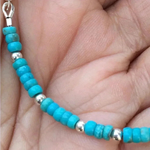 Turquoise Bracelet, Nacozari Turquoise,Handmade Bracelet,Unisex Bracelet,Mens - Picture 3 of 4